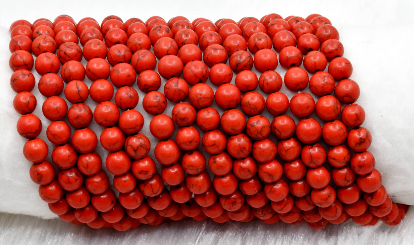 Red Howlite Gemstone Beads