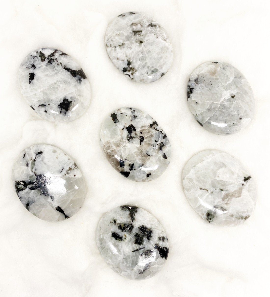 1kg Rainbow Moonstone Palm Stones (6-8Pcs)