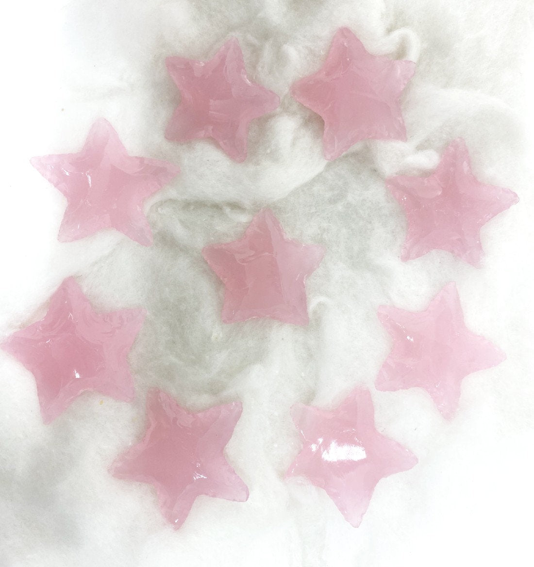 Rose Quartz Flat Stars Arrowhead Point