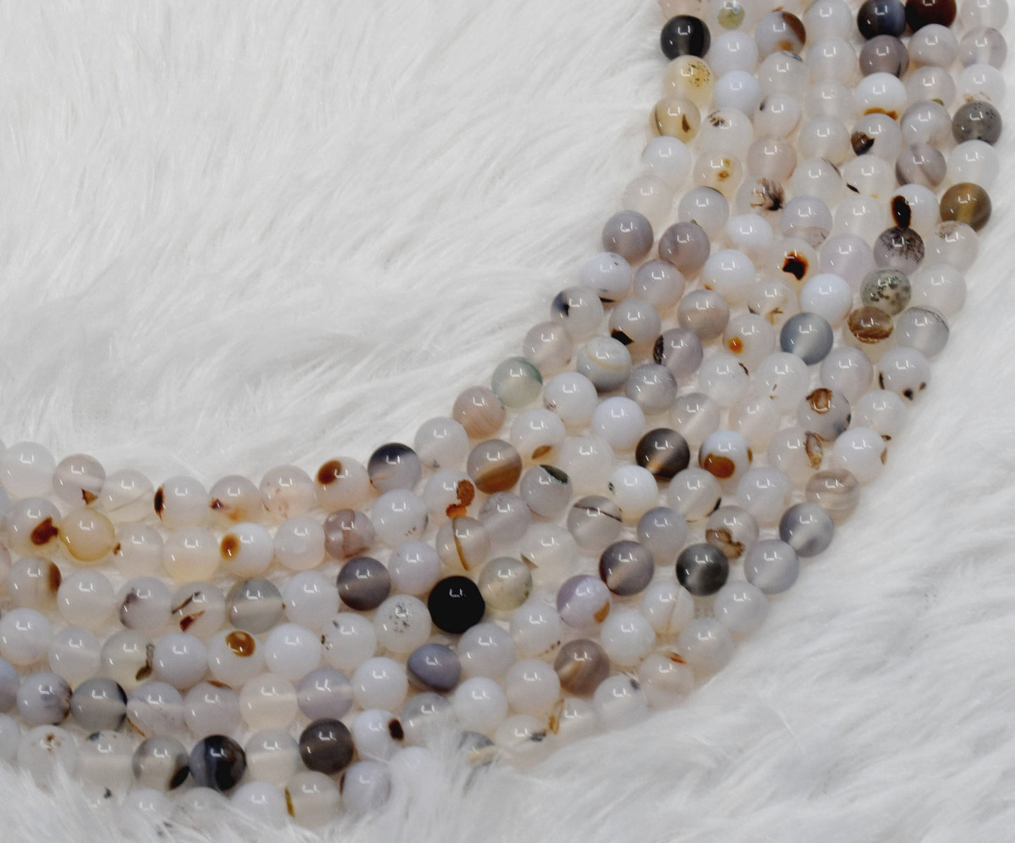 White Onyx Gemstone Beads