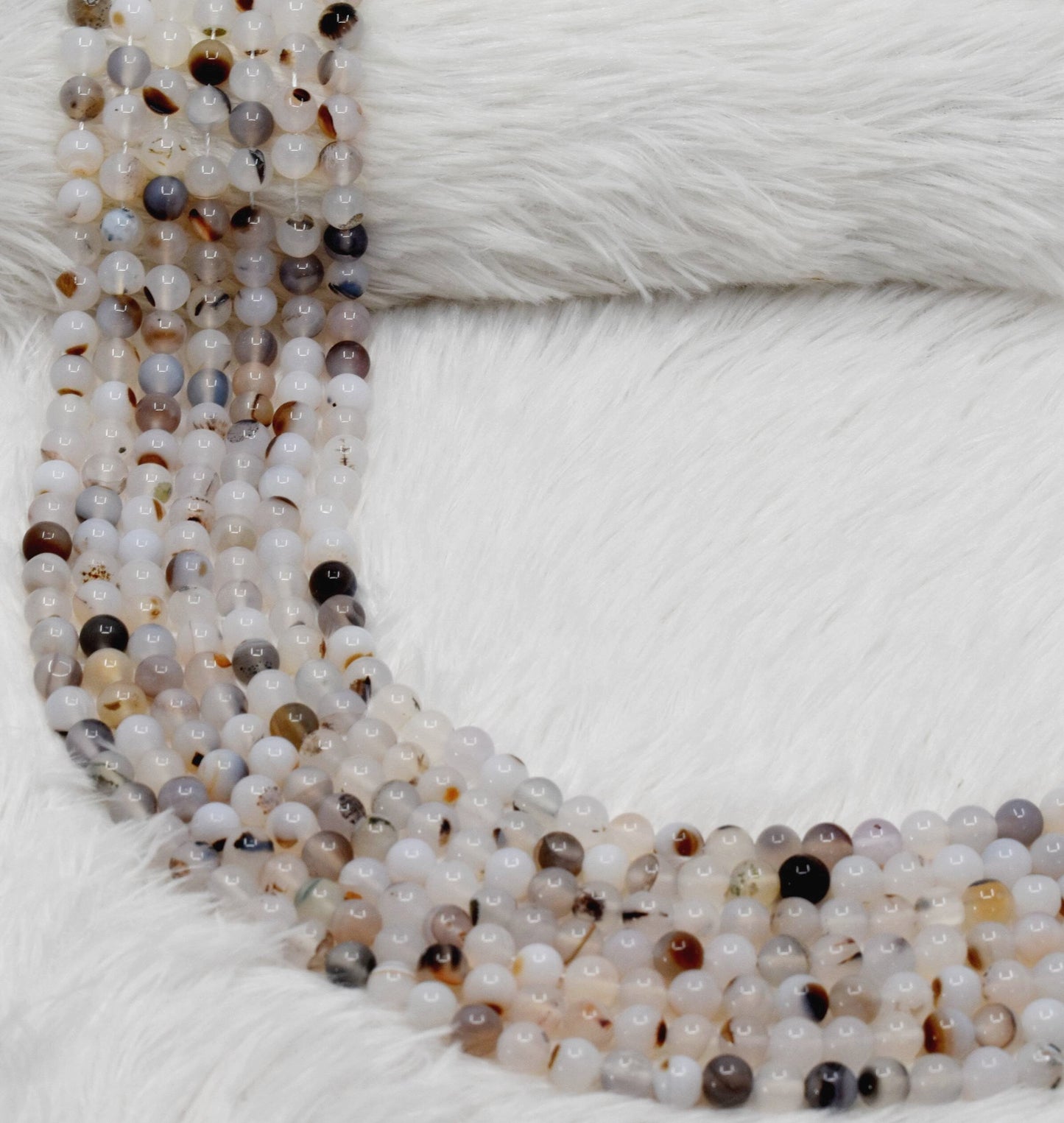 White Onyx Gemstone Beads