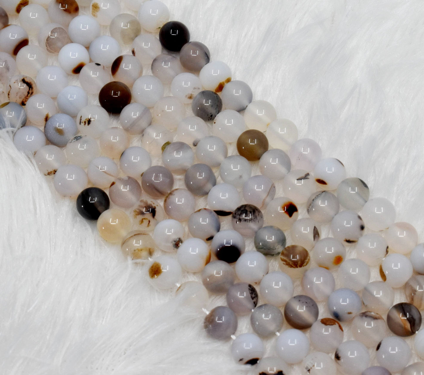 White Onyx Gemstone Beads