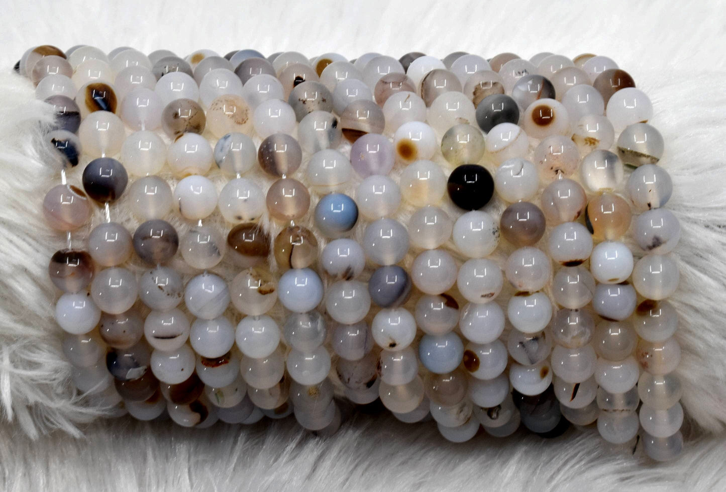 White Onyx Gemstone Beads