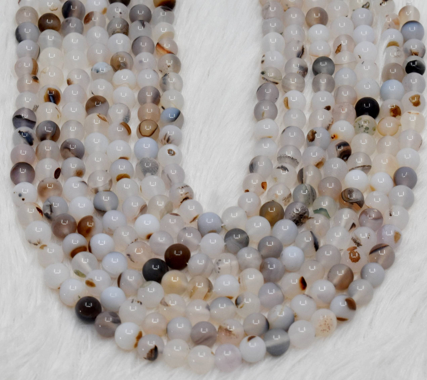 White Onyx Gemstone Beads